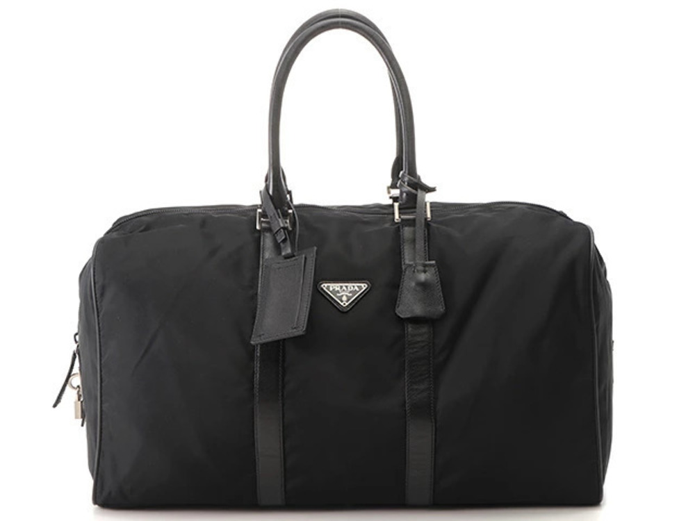 Prada Tessuto Boston bag black leather